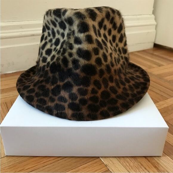 J.crew Albertus Swanepoel For 100% Wool Leopard Print Cloche Hat Fedora main image 5